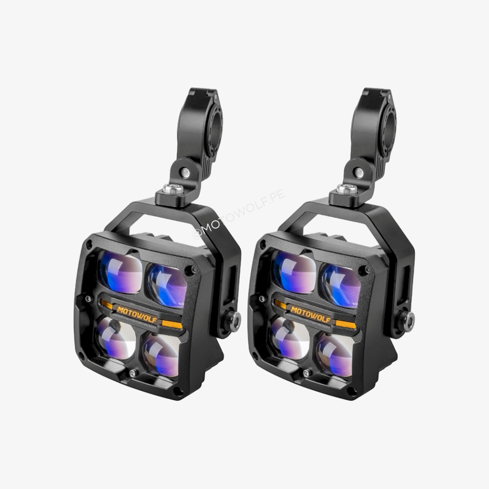Kit de exploradoras dual color listo para instalar - 120W / 12–24V / IP67 / Alcance superior a 500m 